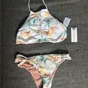 O'Neill Multicolor Bikini with Tropical Print